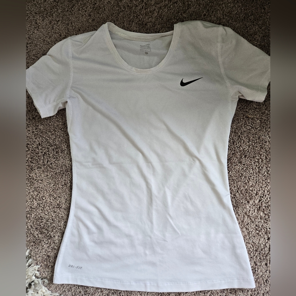 Nike Women's White Dri-FIT Short Sleeve Tee